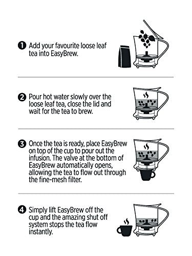 TEAXPRESS EasyBrew, Loose Tea Maker (Transparent, 450ml)