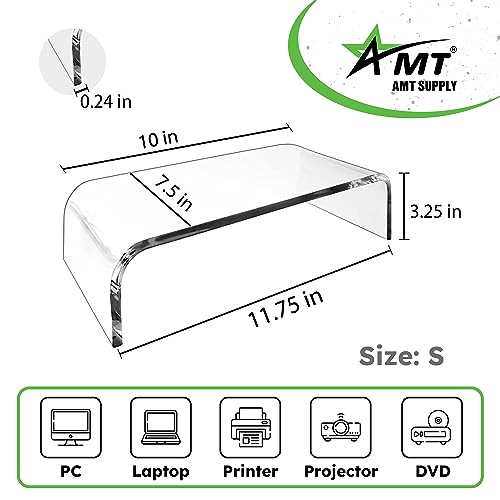 Mnixy AMT Premium Acrylic Monitor Stand - Clear Monitor Riser