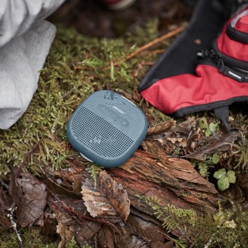 Bose SoundLink Micro Bluetooth Speaker: Small Portable Waterproof Speaker with Microphone, Stone Blue, wireless