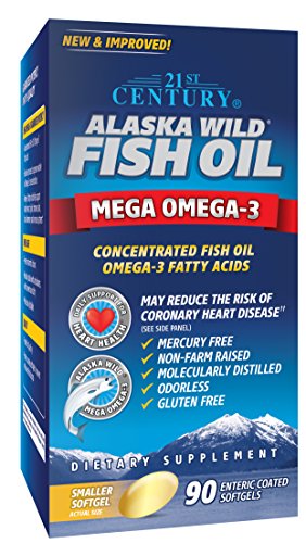 21st Century Alaska Wild Fish Oil E.C Sg - 90 Capsules