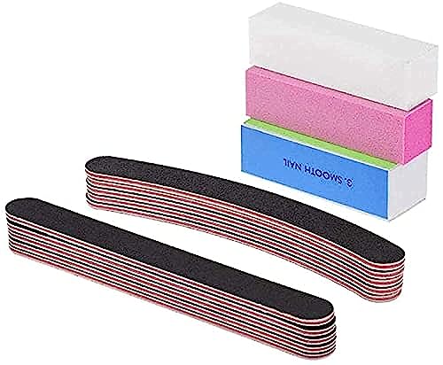 ORiTi 13-Piece Nail File Set Professional Manicure Tools Kit Rectangular Art Care Buffer Block Tools