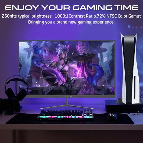 GAMEON New 2024 1080p Gaming Monitor 23.8 inch, GOES24FHD120IPS, FHD IPS,120Hz Refresh Rate, 0.5ms Response Time, 2.1 HDMI, G-Sync & FreeSync, HDR, Built-in-Speakers, Console Ready [Amazon Exclusive]
