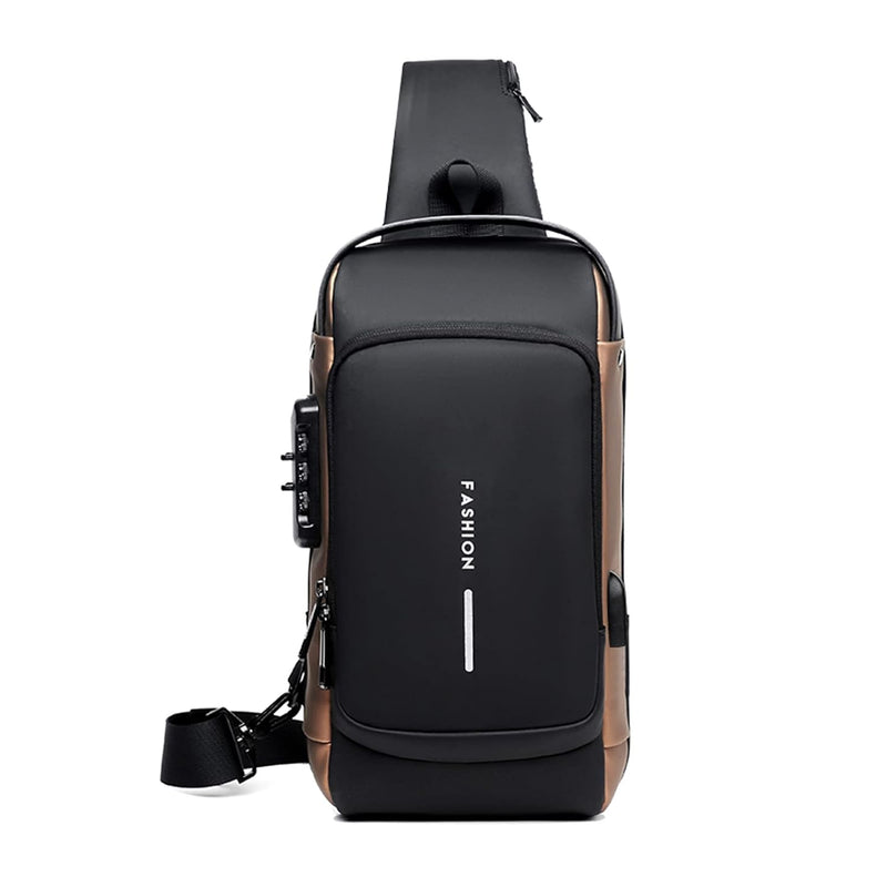 FANDARE Anti-theft Sling Bag Business Men Bag Chest Crossbody bags with USB