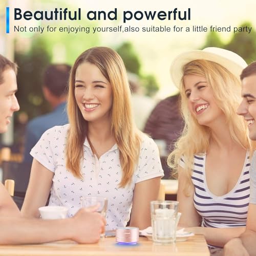 Aputue Portable Bluetooth Speaker, Mini Bluetooth Speaker with Built-in-mic, Hd Sound and Bass, Portable Speakers with Bluetooth 4.2, Pocket Speaker for Iphone, Android Smartphone and More