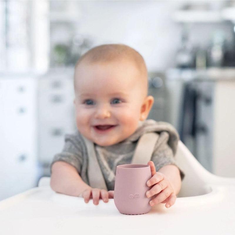 ez pz Ezpz Tiny Cup (Sage) - 100% Silicone Training Cup For Infants - Designed By A Pediatric Feeding Specialist - 4 Months+, EUtss001, Infants Training Cup