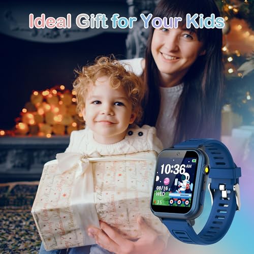 AIWIEP Kids Smart Watch for Boys Girls,Child Smartwatches with 16 Games Music Player Camera Alarm Clock Calculator 12/24 hr Touch Screen for Kids Age 4-12 Birthday Educational Learning Toys