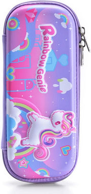 3D Genie Unicorn Pencil Case, Purple, EZ_PBX_07