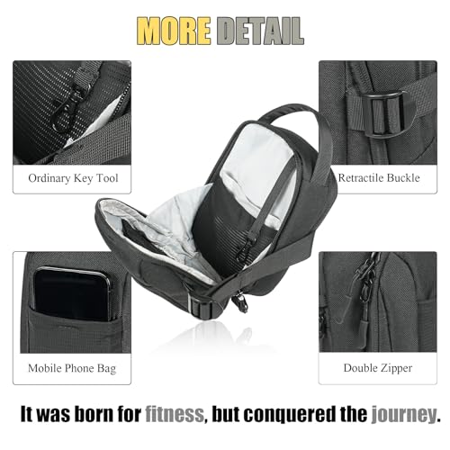 Magnetic EDC Phone Pouch for Men - 7-in-1 Hands-Free Sling Bag, Heavy-Duty Gym & Travel Essentials Bag with Lightweight & Adjustable Design