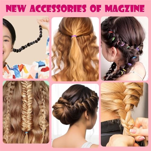 GERRIT Baby Hair Ties with Hair Loop Styling Tools, 2000pcs Elastic Hair Ties with Organizer Box, Hair Rubber Bands with Hair Tail Tools and Comb, Hair Accessories for Girls Baby Toddlers Kid