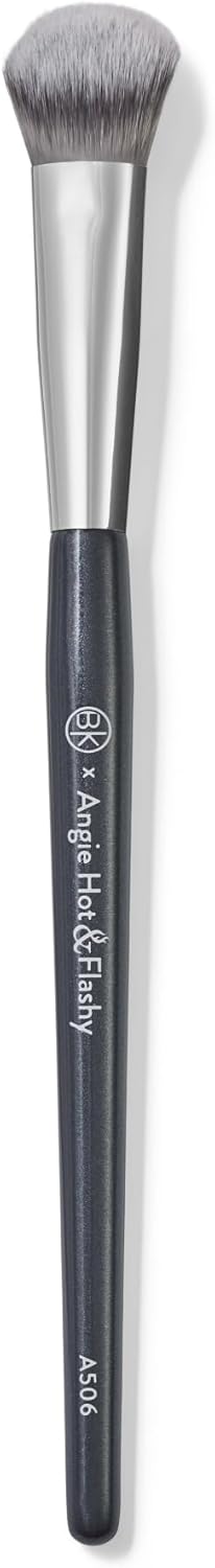 BK BEAUTY BRUSHES - ANGIE HOT & FLASHY A506 CONCEALER - Contoured Foundation Brush - Brush Set for Mature Skin - Face Brush for Liquid or Cream Foundations