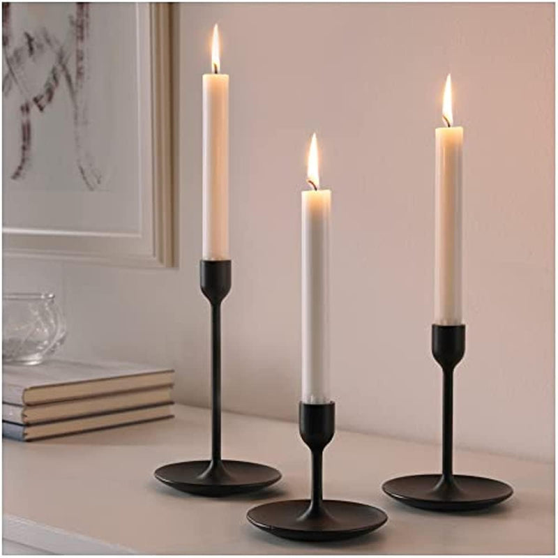 YACMMY Matte Black Candle Holders Set of 3 for Taper Candles, Decorative Candlestick Holder for Wedding, Dinning, Party.