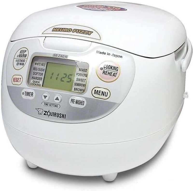 Zojirushi Japan Fuzzy Logic Electronic Rice Cooker-Premium White, NS-ZAQ 1.0L