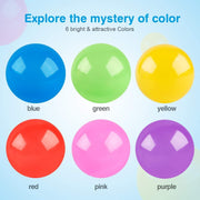 Mumoo Bear Pit Balls 100 Pack BPA Free 6 Colors Hollow Soft Plastic Balls for Kids Birthday Pool Tent Party Props Summer Water Bath Toy (6cm)