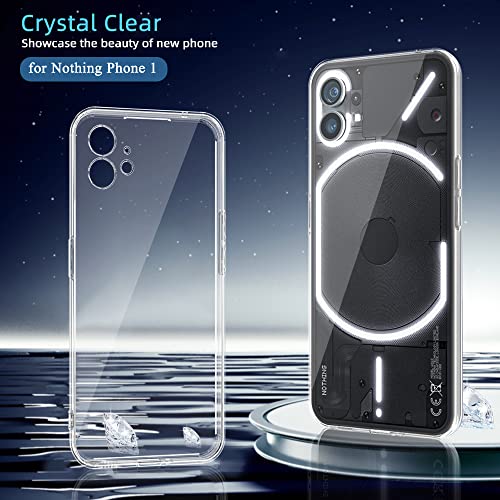 X-Level Compatible Nothing Phone 1 Case Clear Slim Fit Ultra-Thin Soft TPU Anti-Slip Grip Phone Cases Lightweight Anti-Scratch Back Cover Grip