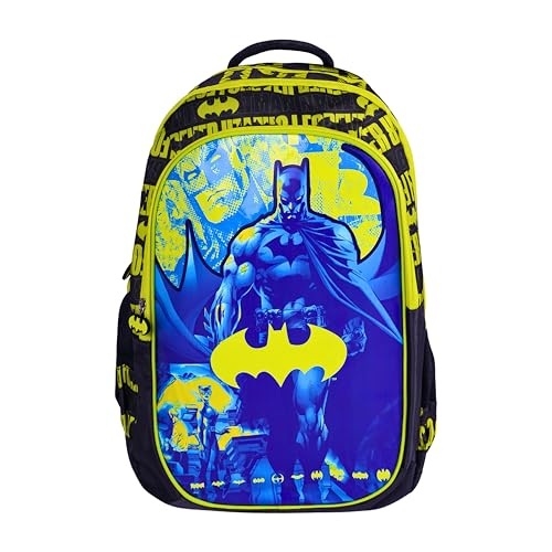 TRUCARE Batman 18 Inch Kids School Bag - Ergonomic Backpack Lightweight, Durable, Students 6+ - Perfect for Travel & School,For Boys