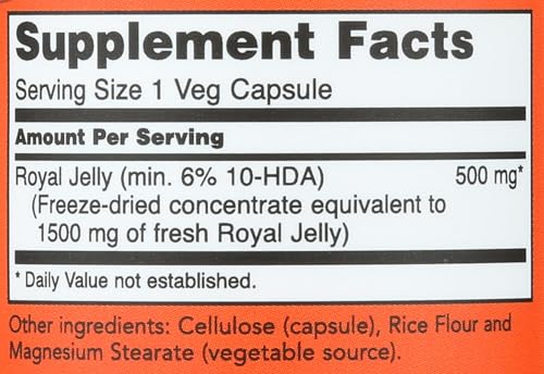 Now Foods Royal Jelly 1500Mg Caps. 60'S Freeze Dried