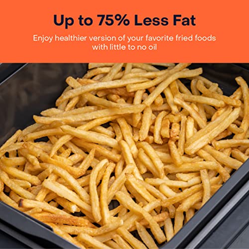 Nutricook Smart Indoor Grill & Air Fryer XL 8.5 Liters, , with Built in Thermometer,Grill,Air Fry,Roast,Bake,Dehydrate & Reheat, Black/SS, 1760 Watts, AFG960, 2 Years limited Warranty