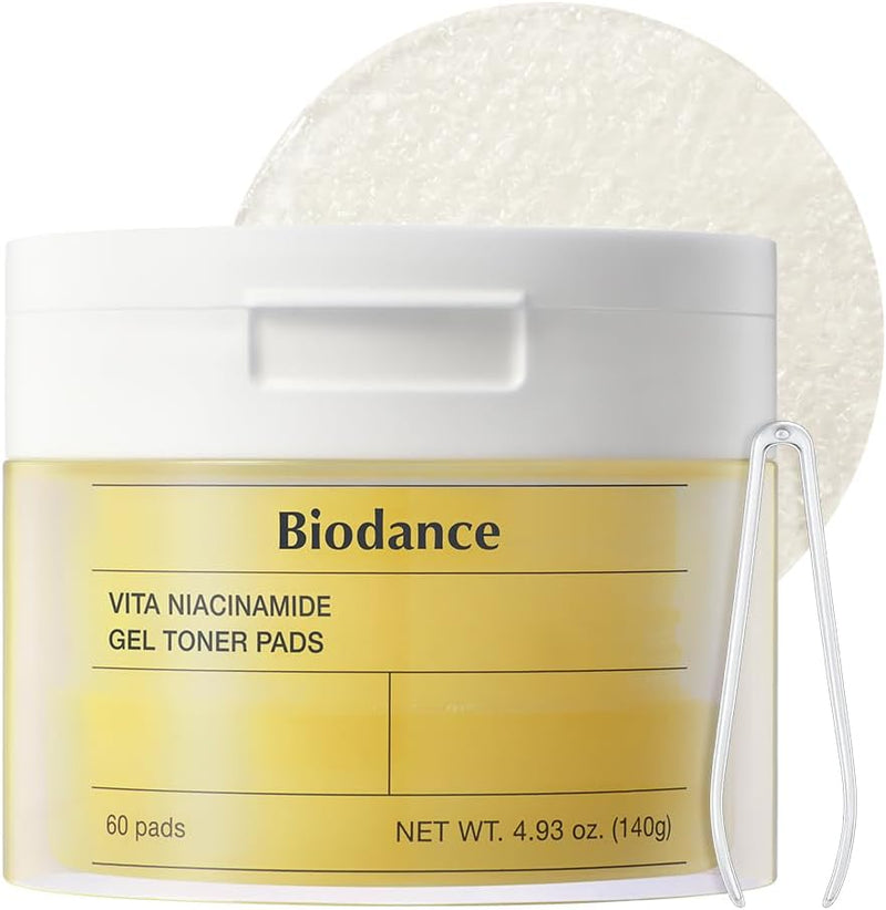 Collagen Gel Toner Pads, Pore Minimizer for Face, Improving Elasticity, Plumping Toner Pads for Sensitive Skin, Korean Skincare,ㅣ4.93 fl.oz.(140g)60Pads,Ramadan Gift - Vita