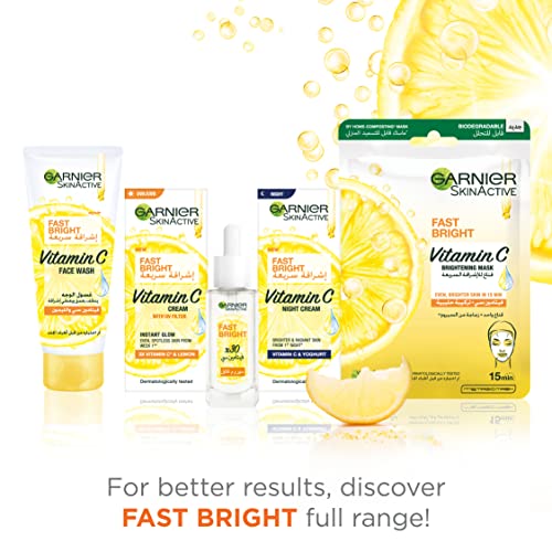 Garnier Skin Active Fast Bright Vitamin C Face Wash With Pure Lemon Essence 100 ml