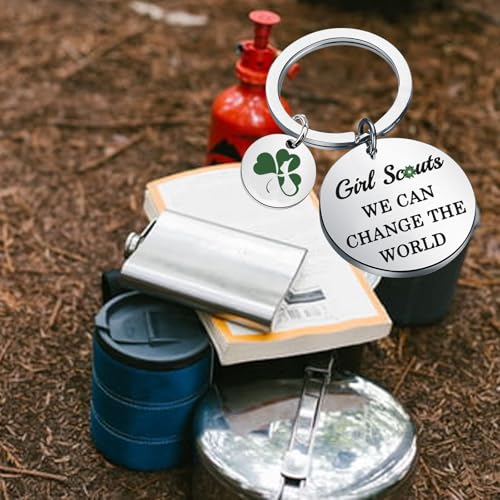 KUIYAI Girl Scouts Gift Girl Scout Leader Gift Scouts Troop Gift Scoutmaster Gift Girl Scout Camper Gift Scout Cookie Gift, Metal, stainless steel