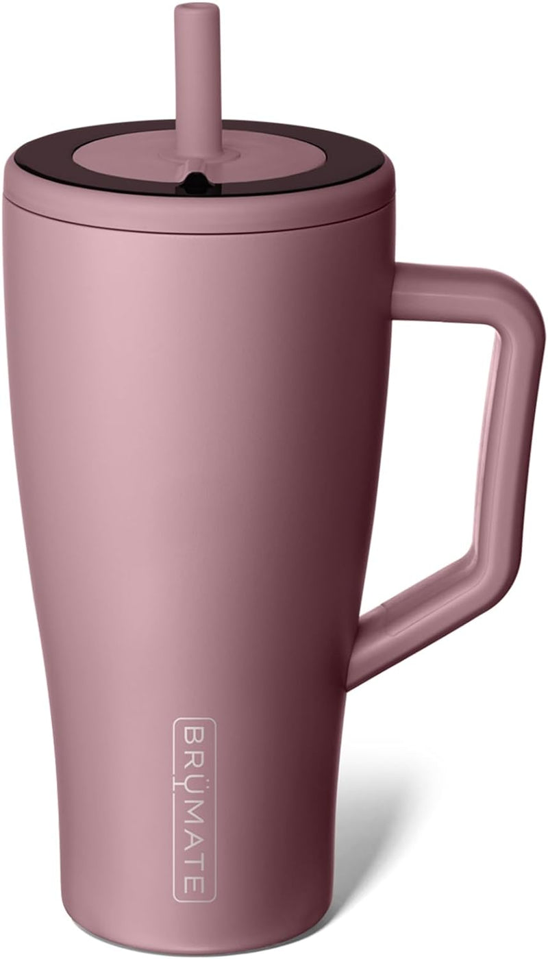 BrüMate Era 40 oz Tumbler with Handle and Straw | 100% Leakproof Insulated Tumbler with Lid and Straw | Made of Stainless Steel | Cup Holder Friendly Base | 40oz (Dune)