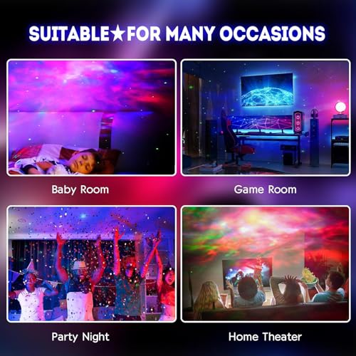 SZPACMATE Astronaut Galaxy Star Projector Starry Night Light Projector with Nebula,Timer and Remote Control, Bedroom and Ceiling, Gifts for Children and Adults, Acrylonitrile Butadiene Styrene, White