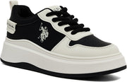 U.S POLO ASSN. CHAPPY GLB 5FX OD 1_WHITE womens Sneaker - Black