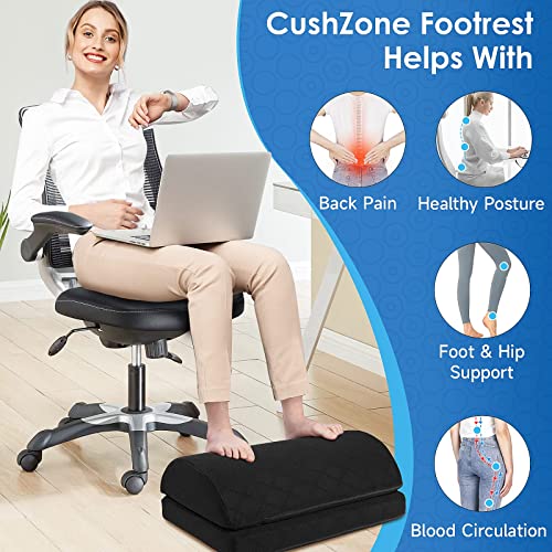 Adjustable Foam Foot Rest for Under Desk at Work, Under Desk Footrest Ergonomic Foam Foot Rest Desk Foot Cushion for Office, Work, Gaming, Computer, Gift, Office Accessories Back & Hip Pain Relief