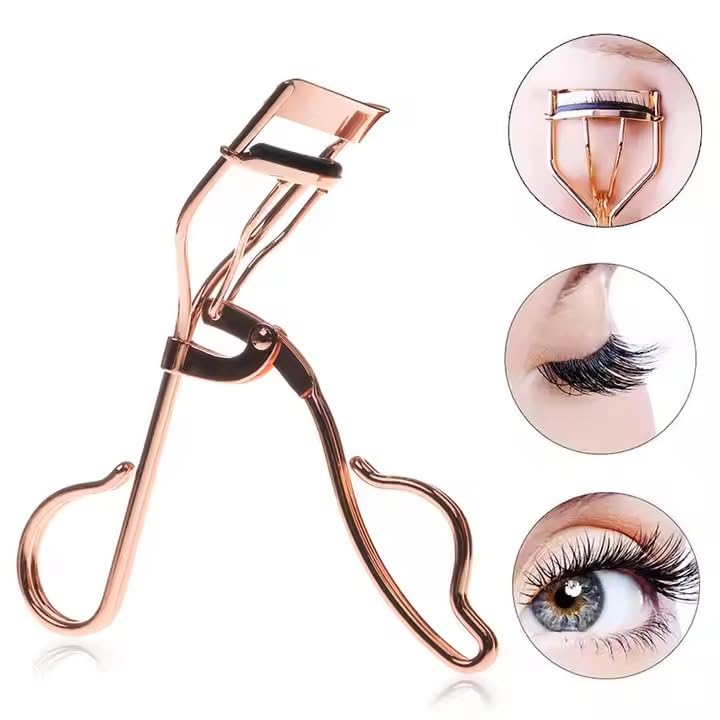 Rose Gold Eyelash Curler Clip Professional Handle Eye Curling Metal Beauty Makeup Tools Accessories