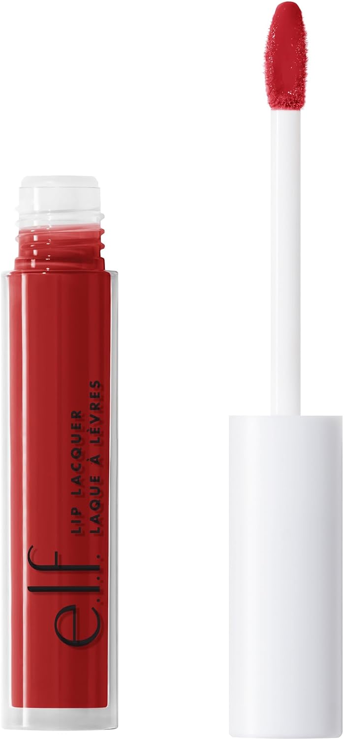 e.l.f. Lip Lacquer, Nourishing, Non-Sticky Ultra-Shine Lip Gloss With Sheer Colour, Infused With Vitamins A & E, Vegan & Cruelty-Free, Black Cherry - Red 2.50 ml (Pack of 1)