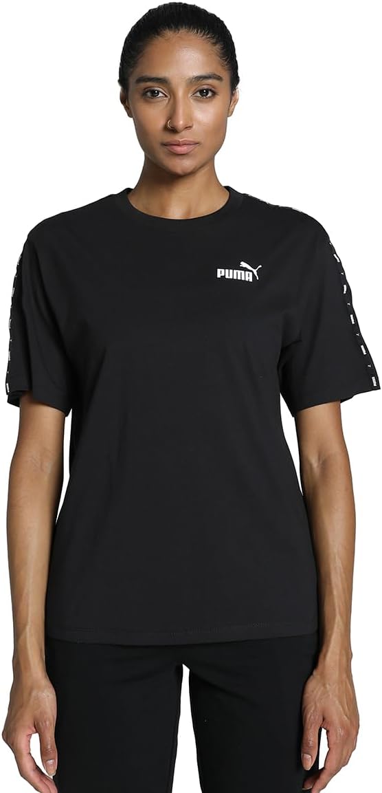 womens ESS TAPE Tee Lifestyle Women Shirts - Black
