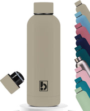 Water Bottle Stainless Steel, Drinking Thermos Double Wall Insulated Water Bottles for Hot and Cold Water Kids School Hydro Flask Water Bottle for Gym Office Water Bottle (BEIGE 750ML) - BEIGE 750ML