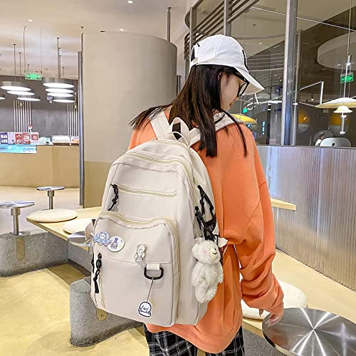 Cute Aesthetic Backpacks, School Backpack Teen Lightweight College Daypack for Teens Girls Women Students