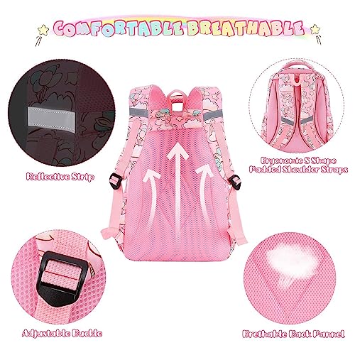 School bags for Girls and Boys with Lunch Bag Pencil Case, 3pcs Kids School Bag Set, Backpack for Kindergarten Elementary