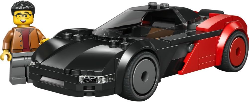 City EV Supercar 60486 Race Car Model Kit, Driver Minifigure, Fine Motor Skills Building Set, Gift for 5+ Year Old Boys & Girls, 109 Pieces – image 9