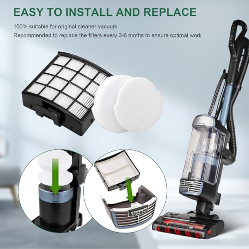 Kigniote NZ850UK Filters for Shark Lift Away Bagless Upright Vacuum 1 HEPA Filter+ 2 Foam & Felt Filters Replacement Filter for NZ850UK NZ850UKT NZ860UK NZ860UKT AZ912UK AZ912UKT AZ913UK AZ913UKT
