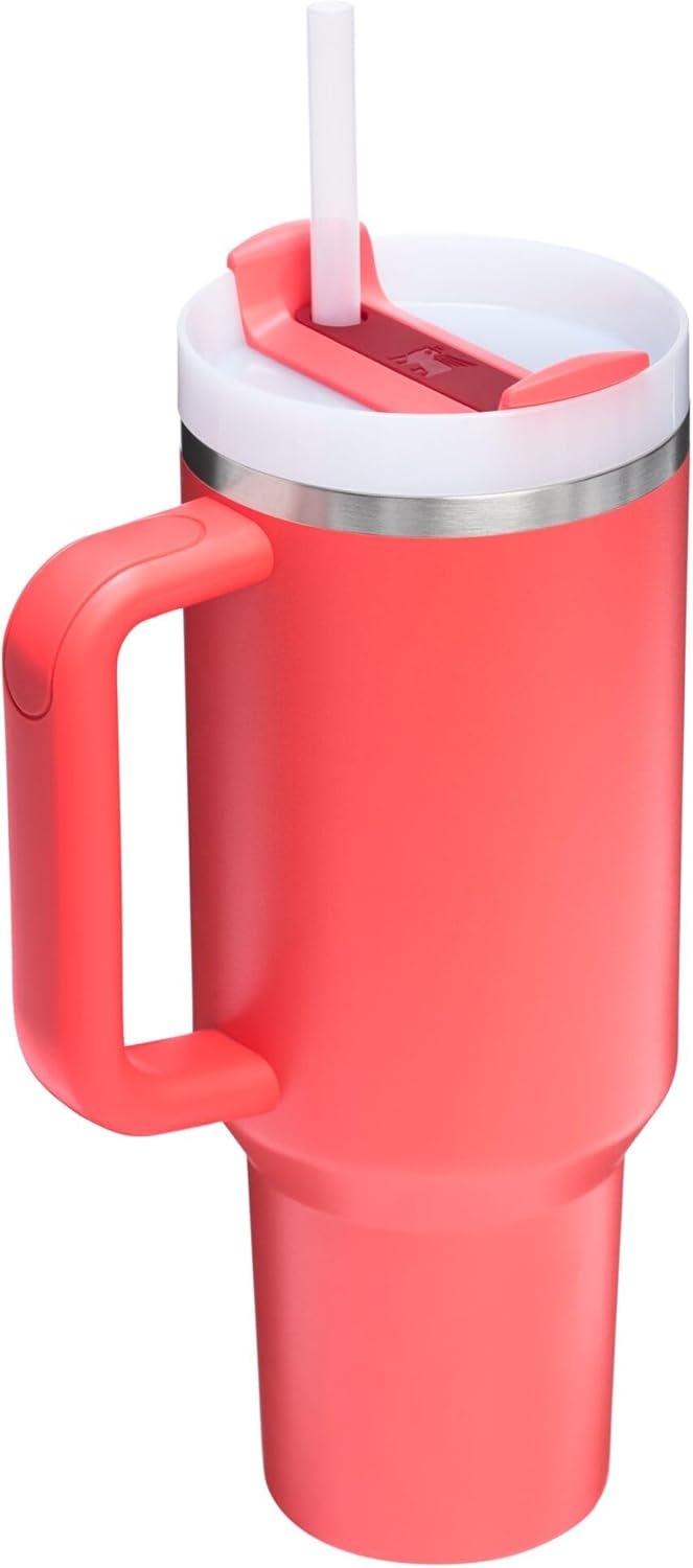 Stanley Quencher H2.0 Tumbler with Handle & Straw 30 oz | Twist On 3-Way Lid | Cupholder Compatible for Travel | Insulated Stainless Steel Cup | BPA-Free | Cherry Blossom