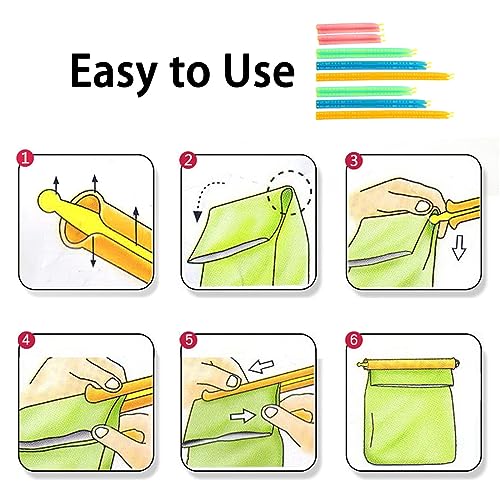 NALACAL Chip Clips Plastic Bag Sealer Sticks, Colorful Food Sealing Clips Fresh-Keeping Sealing Rod for Snack Food Storage, for Freezer Opened Snacks Bag Bread Bag (24 Pcs)(4 Sizes × 6 Pcs)