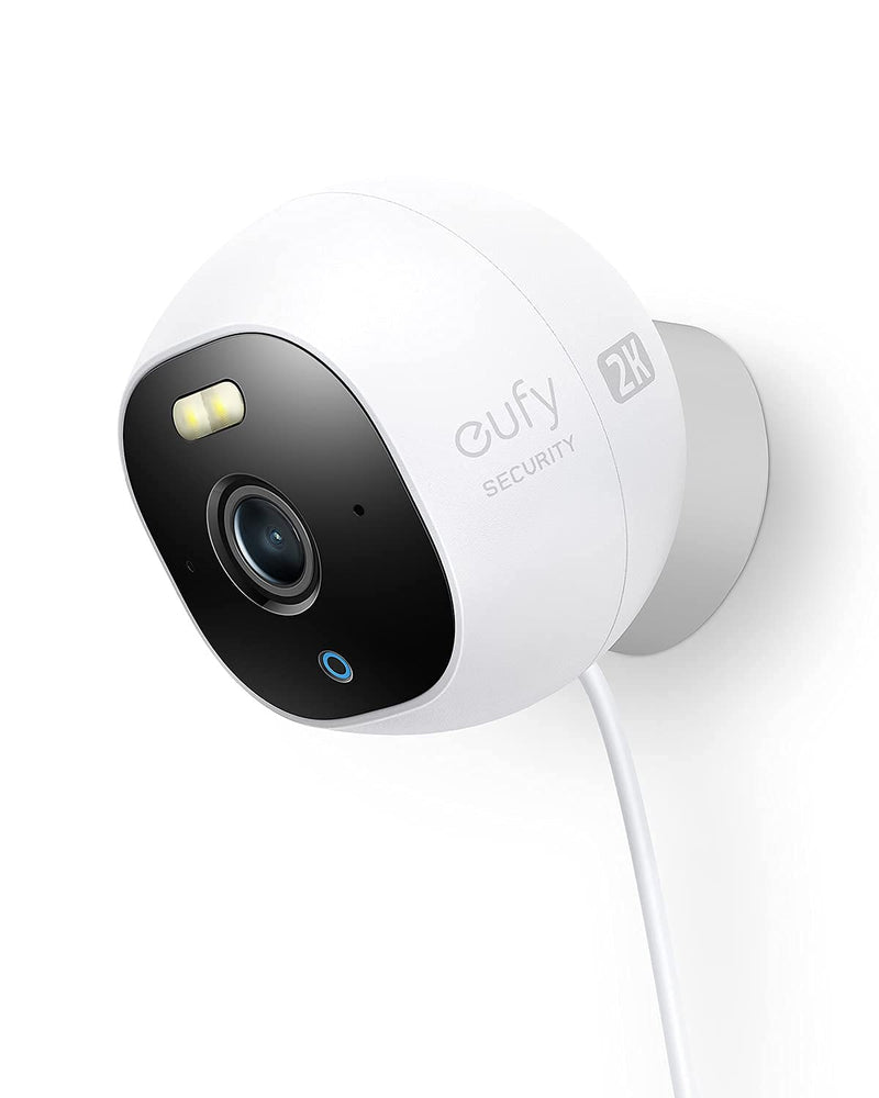 eufy Security Solo OutdoorCam, All-in-One Outdoor Security Camera with 2K Resolution, Spotlight, Color Night Vision, No Monthly Fees, Wired Camera, Security Camera Outdoor, IP67 Weatherproof