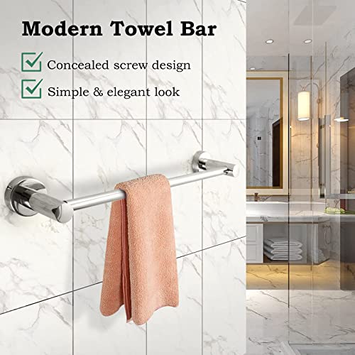 NALACAL Stainless Steel Towel Rail, 40-70cm Adjustable Wall Mounted Towel Holder with Screws, Expandable Polished Towel Bar Rack for Bathroom Kitchen Accessory