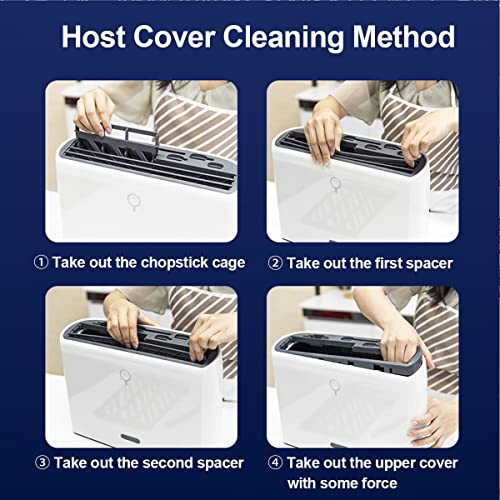 Breadom Smart Cutting Board and Knife Set with Holder, Chopping Board Set of 4 Colour Coded Chopping Boards, 4 Knives, Drying Holder Organizer, Kitchen Tools Drying Holder, White
