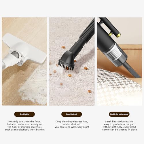 Handheld Vacuum Cordless Vacuum Cleaner, 4 in 1 Rechargeable Multi-Function Vacuum Cleaners, 120W High Power Vacuum Cleaner with Multi-Nozzles for Car, Home, Office, Pet