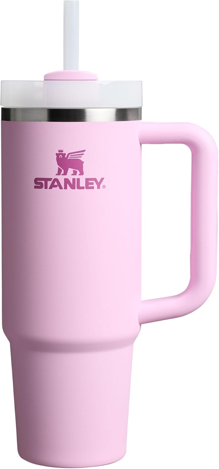 Stanley Quencher H2.0 Tumbler with Handle & Straw 30 oz | Twist On 3-Way Lid | Cupholder Compatible for Travel | Insulated Stainless Steel Cup | BPA-Free | Cherry Blossom