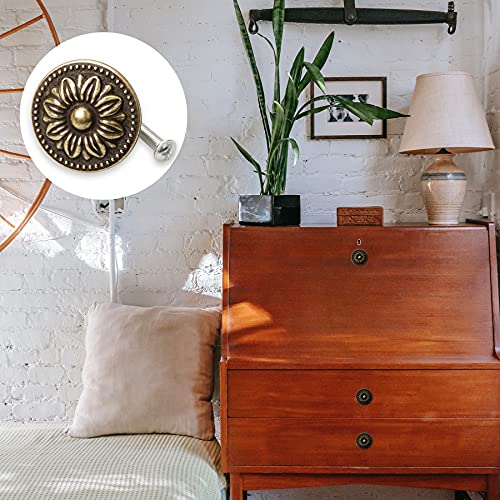 NC 8 Pcs Antique Bronzy Cabinet Knobs,Vintage Cabinet Handles Cupboard Handles Retro Bronze Drawer Pull Knobs, Pull Handle for Cupboard Wardrobe Furniture Hardware, 30mm Diameter