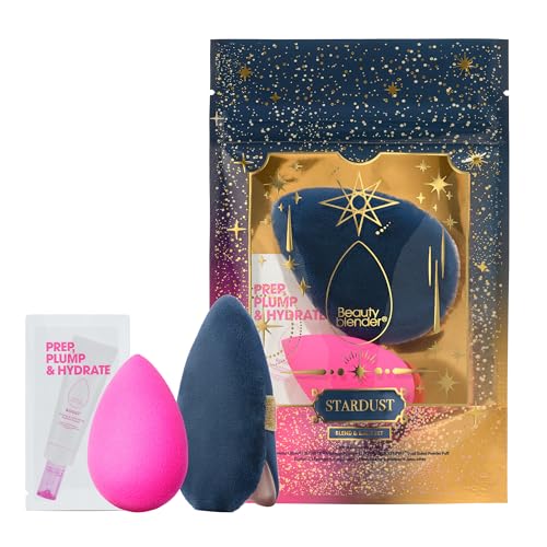 Beautyblender® | Stardust 2-Piece Beauty Blender Blend and Bake Set, Original Pink Makeup Sponge and Limited Edition Power Pocket Puff