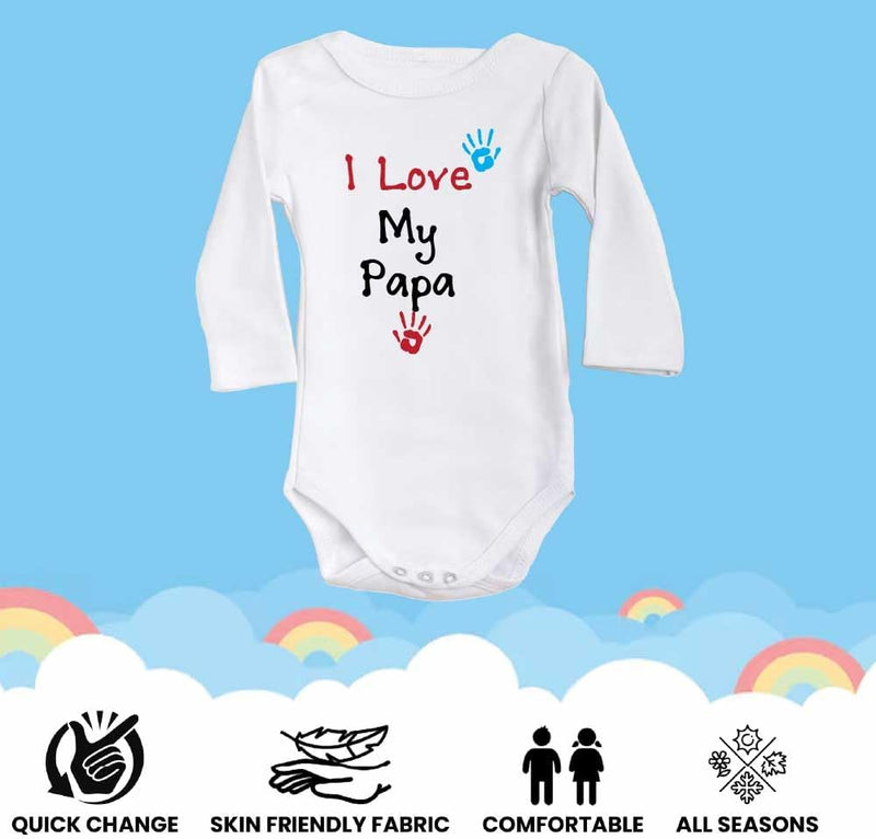 Pack of 2 Unisex Baby Romper with Mama and Papa Printed Design for Newborns,Infants, Toddlers Full Sleeve Jumpsuit Snap Closure for Easy Diaper Changes Ideal for Baby Shower