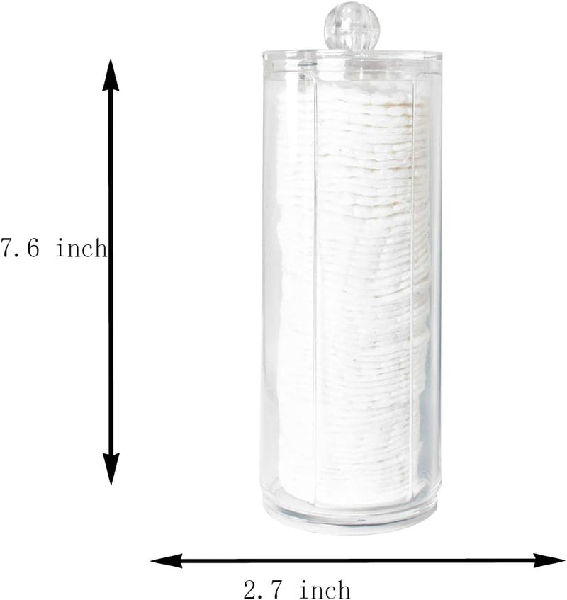 Cotton Pad Jar Creative Transparent Make up Organizers Round Cosmetic Storage Dispenser Container Cotton Swab Holder for Women