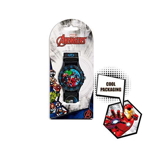 Avengers Boys Analogue Quartz Watch with Textile Strap AVG5008