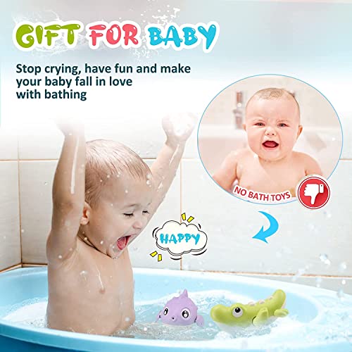 SYOSI Bath Toys for Toddlers, Spray Water Baby Bath Toy, Light Up Sprinkler Bathtub Toys, Swimming Pool Bathroom Shower Water Toy for Infant Kids Boys Girls Age 3 4 5 6 Years Old Crab Red