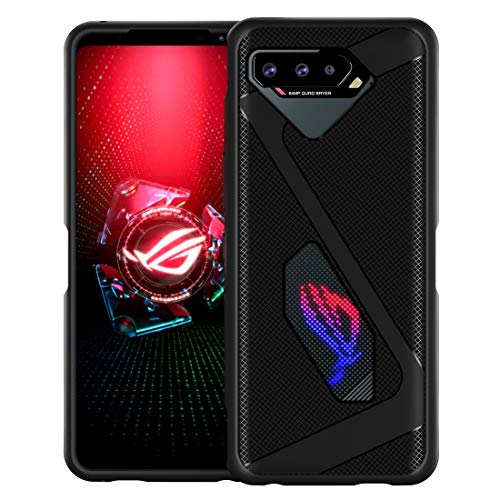 Redluckstar Gaming Phone Case for ASUS ROG Phone 5 - Heat Dissipation Silicone and TPU Cover With Unique Shape for Men and Women - Ultra Slim Thin Scratch Resistant Case